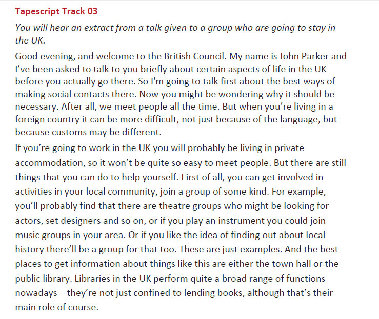 لیسنینگ آیلتس 10