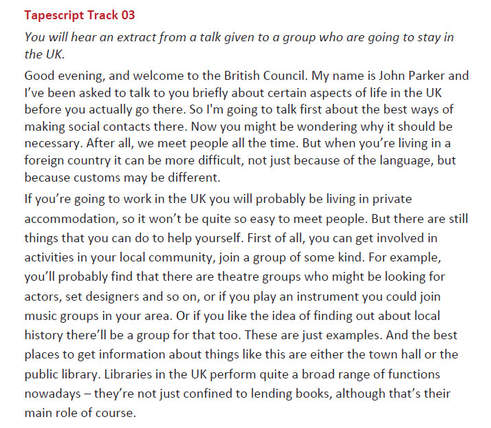 لیسنینگ آیلتس 7