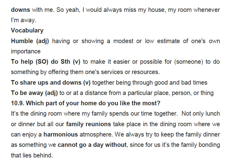 نمونه اسپیکینگ آیلتس accommodation