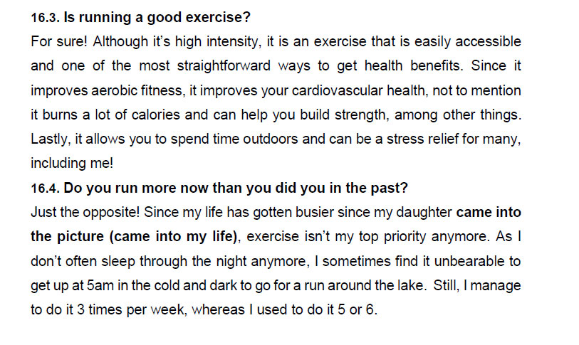 نمونه اسپیکینگ آیلتس running