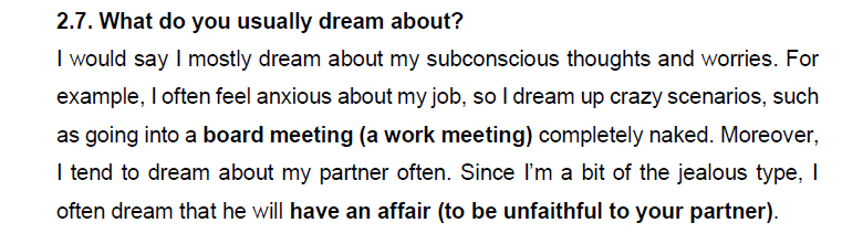 نمونه اسپیکینگ آیلتس dream