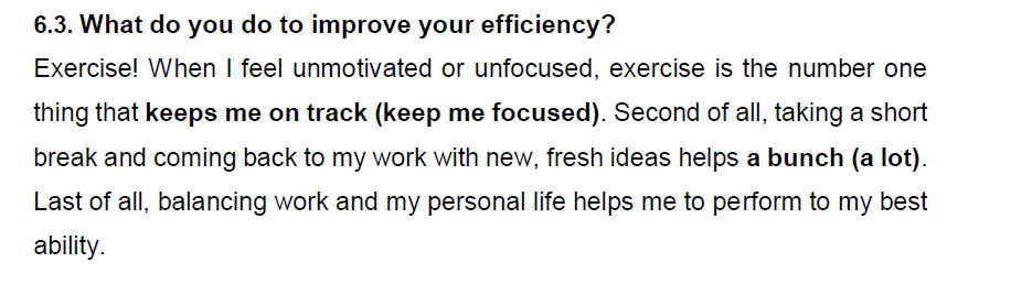 نمونه اسپیکینگ آیلتس efficiency 3 نمونه اسپیکینگ آیلتس efficiency