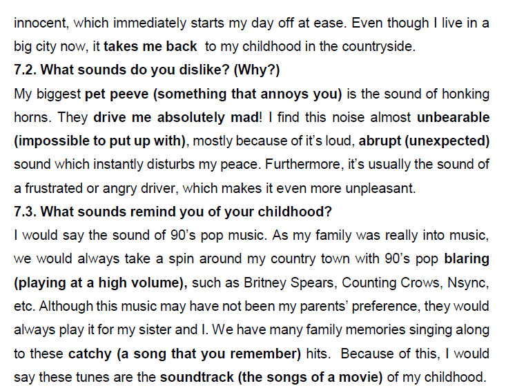 نمونه اسپیکینگ آیلتس sound/noise