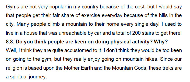 نمونه اسپیکینگ آیلتس sports