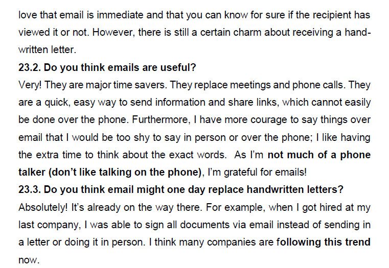 نمونه اسپیکینگ آیلتس letters / handwriting