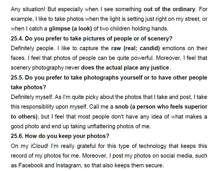 نمونه اسپیکینگ آیلتس photographs