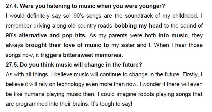 نمونه اسپیکینگ آیلتس music 3 نمونه اسپیکینگ آیلتس music