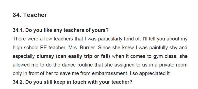 نمونه اسپیکینگ آیلتس teacher